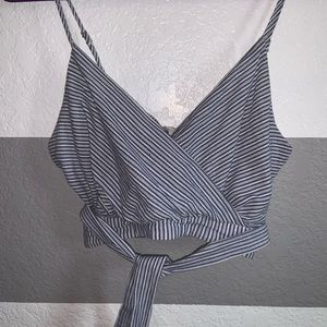Striped crop/bralette style top